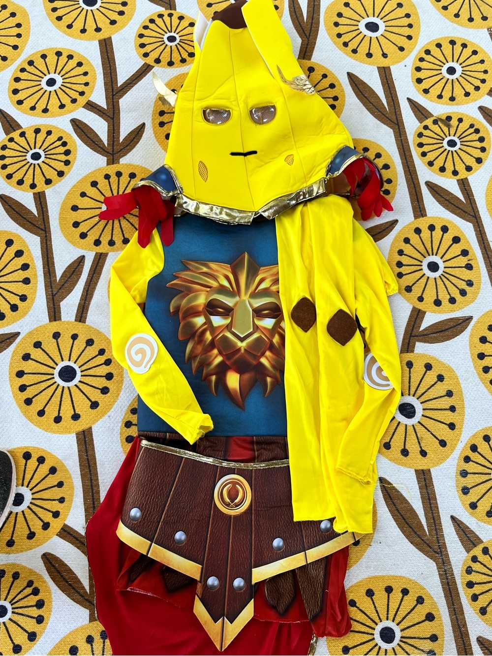 Boys Fortnite Banana Peel Potassius Costume Kids Cosplay Halloween Large 10-12